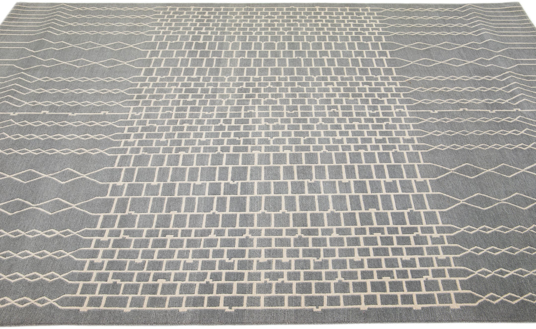 Modern Tibetan Wool Rug 6 X 9