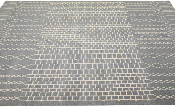 Modern Tibetan Wool Rug 6 X 9