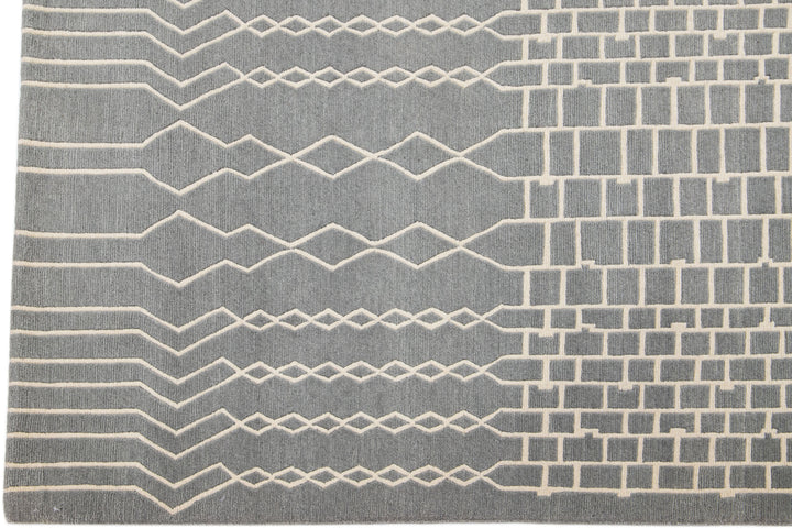 Modern Tibetan Wool Rug 6 X 9