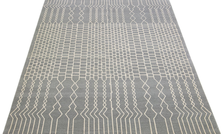 Modern Tibetan Wool Rug 6 X 9