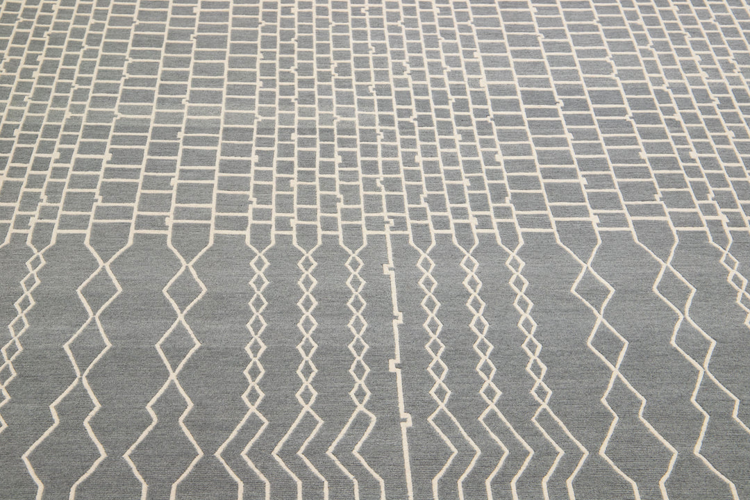 Modern Tibetan Wool Rug 6 X 9