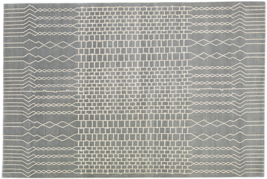 Modern Tibetan Wool Rug 6 X 9
