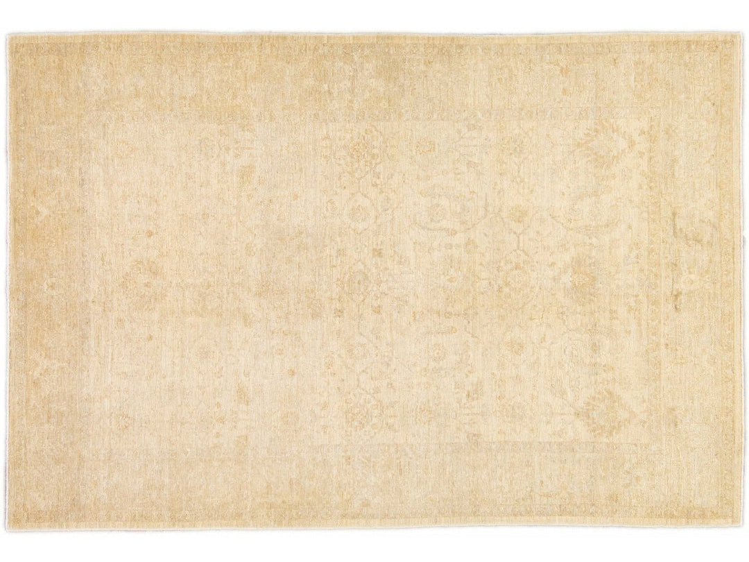 Modern Oushak Wool Rug 6 X 9