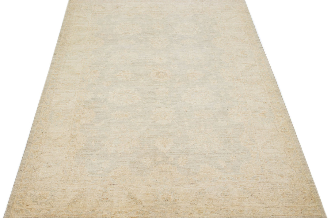 Modern Indian Wool Rug 6 X 9