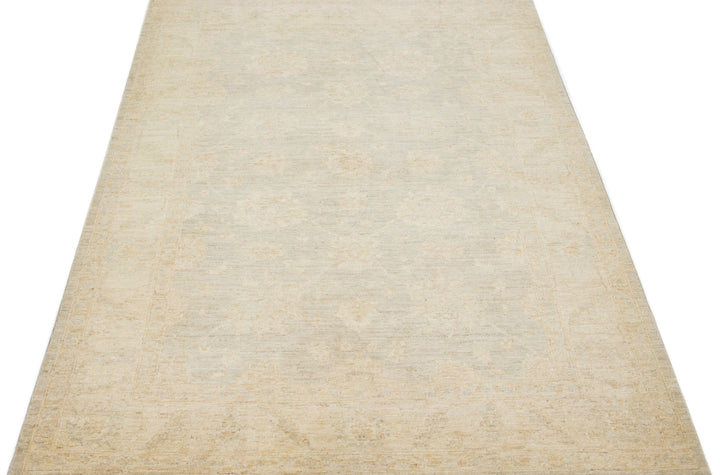 Modern Indian Wool Rug 6 X 9