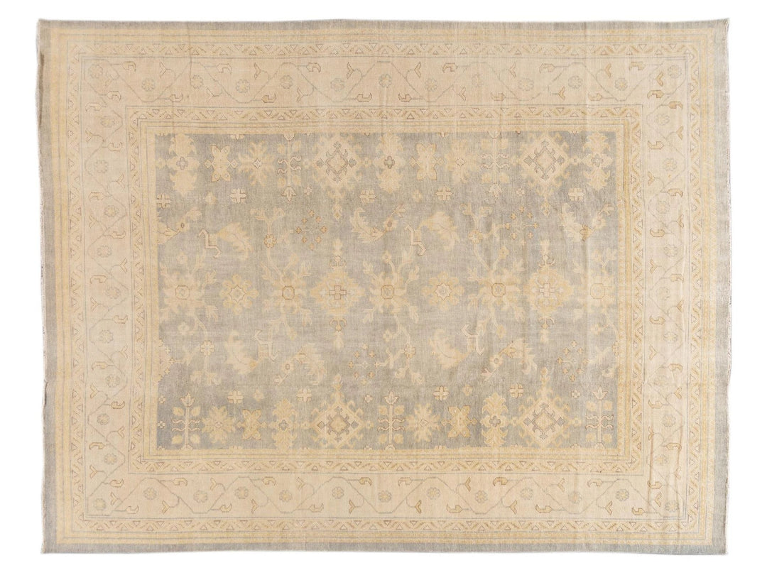 21st Century Modern Oushak-Style Oversize Wool Rug, 12' x 15'