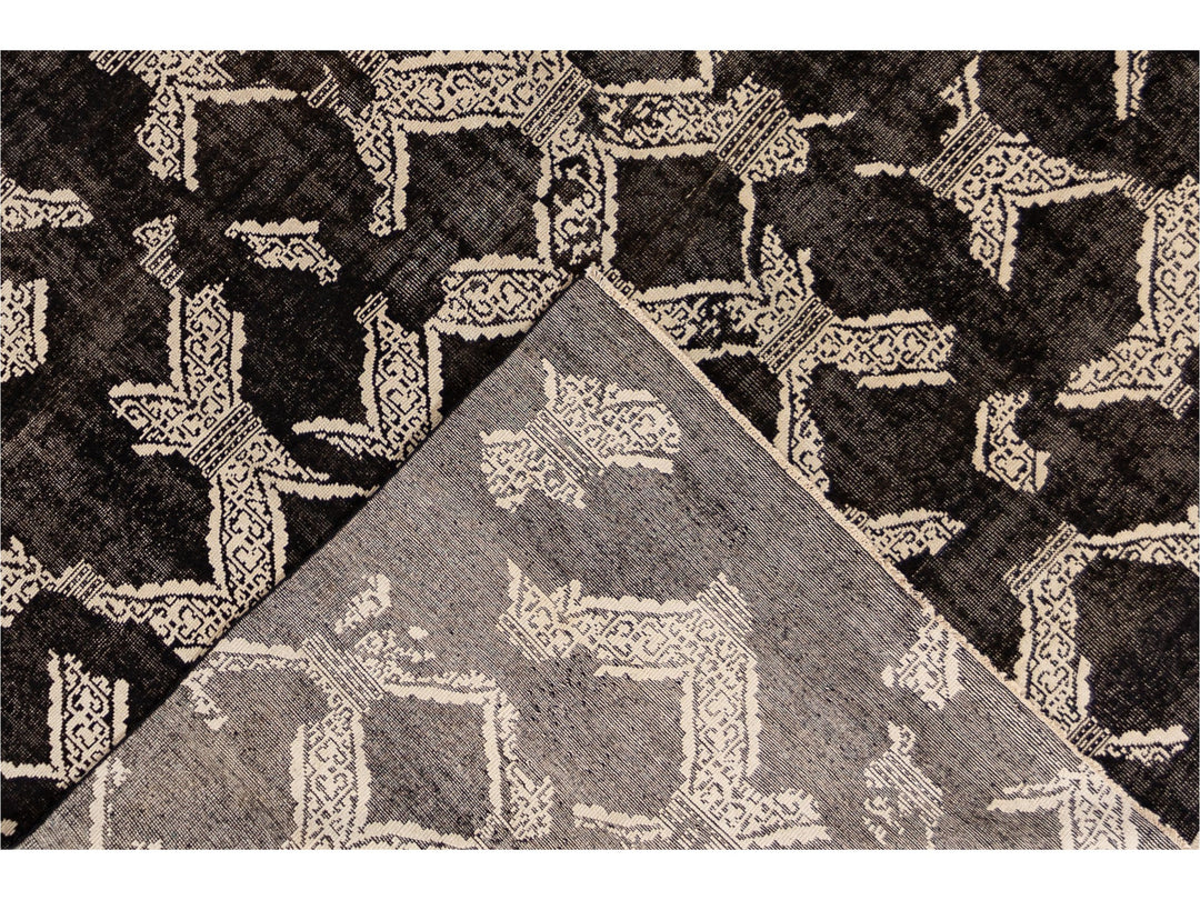 Mid-Century-Style Wool Rug 12 X 18