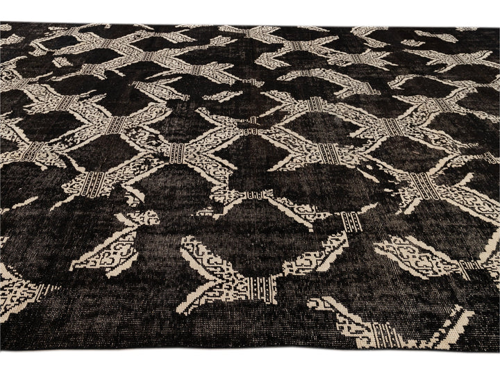 Mid-Century-Style Wool Rug 12 X 18