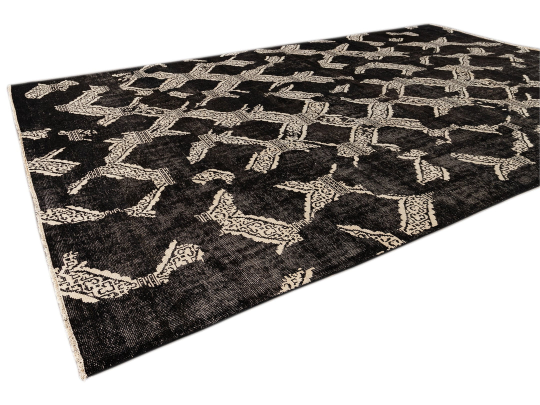 Mid-Century-Style Wool Rug 12 X 18