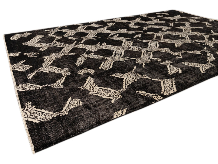 Mid-Century-Style Wool Rug 12 X 18