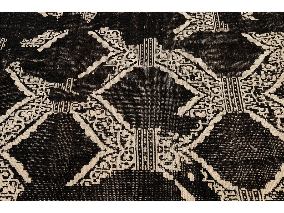 Mid-Century-Style Wool Rug 12 X 18