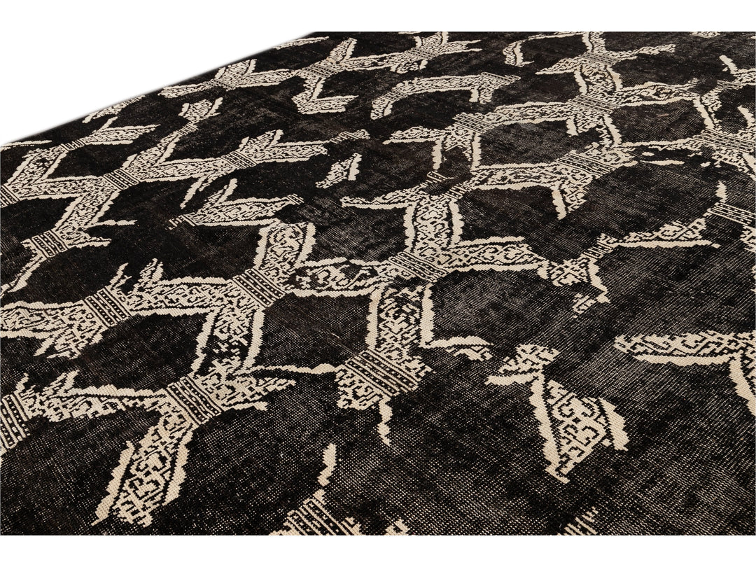 Mid-Century-Style Wool Rug 12 X 18