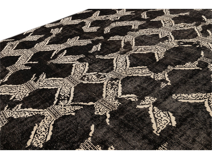 Mid-Century-Style Wool Rug 12 X 18