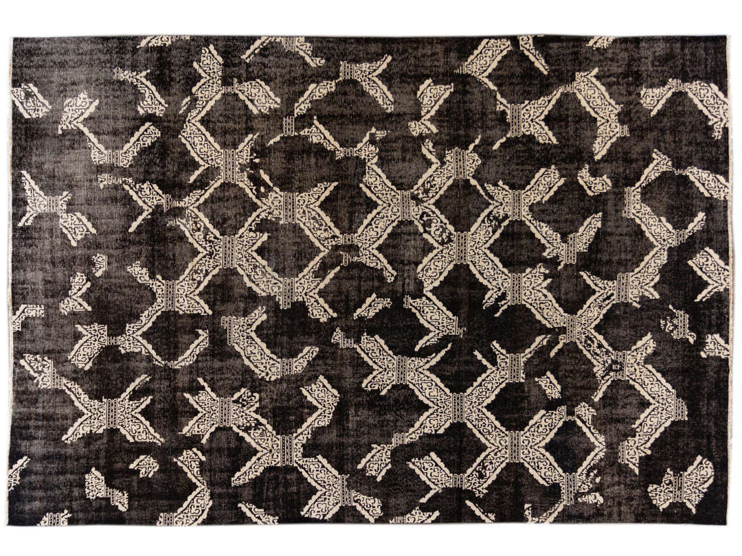 Mid-Century-Style Wool Rug 12 X 18