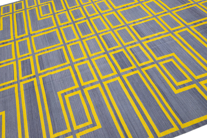 Modern Flatweave Kilim Wool Rug 8 X 10