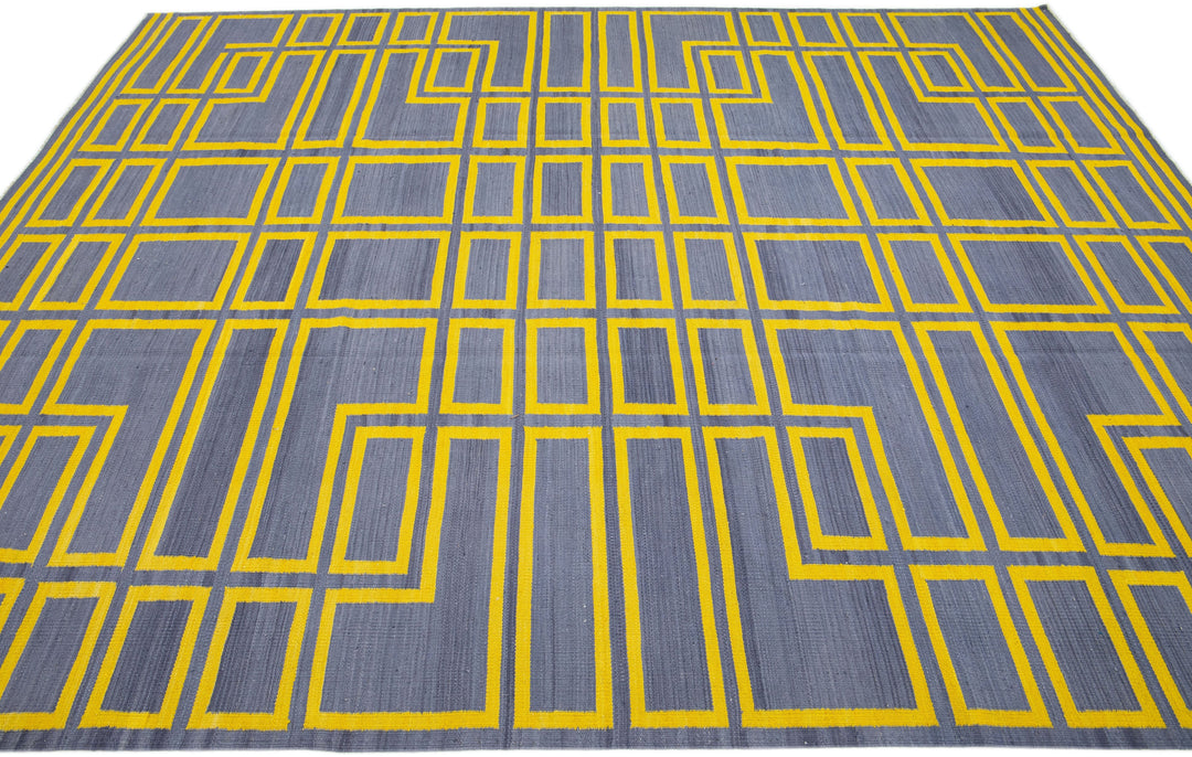 Modern Flatweave Kilim Wool Rug 8 X 10