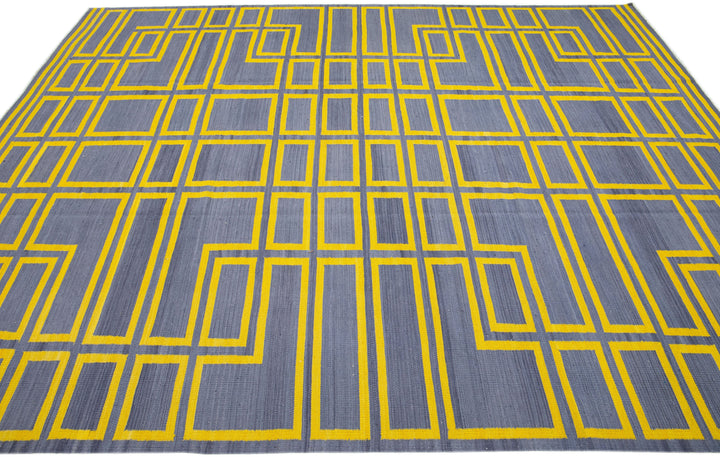 Modern Flatweave Kilim Wool Rug 8 X 10