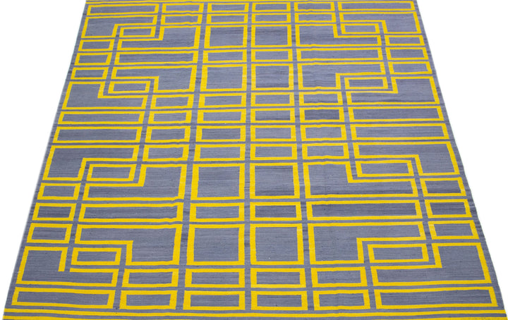 Modern Flatweave Kilim Wool Rug 8 X 10