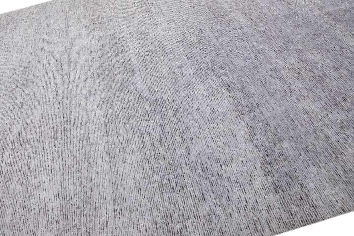 Modern Wool and Silk Rug 9 X 12