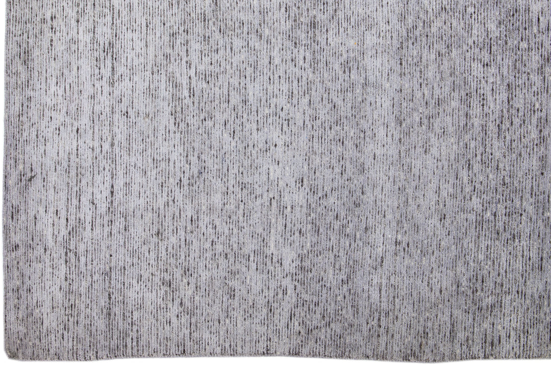 Modern Wool and Silk Rug 9 X 12