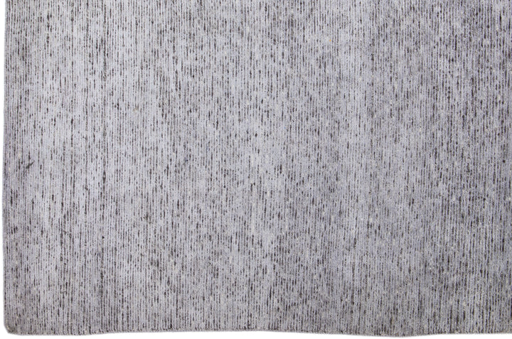 Modern Wool and Silk Rug 9 X 12