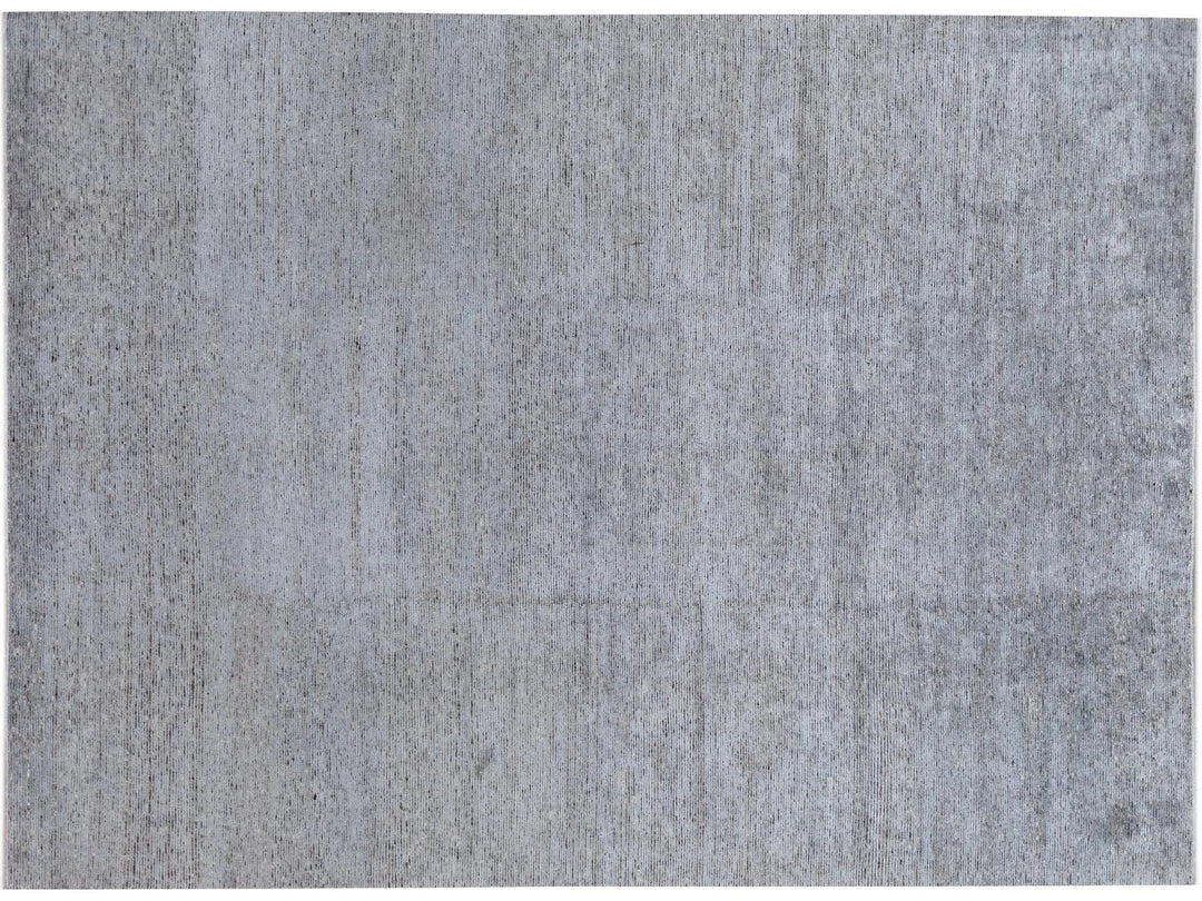 Modern Bamboo & Silk Groove Rug 9 X 12