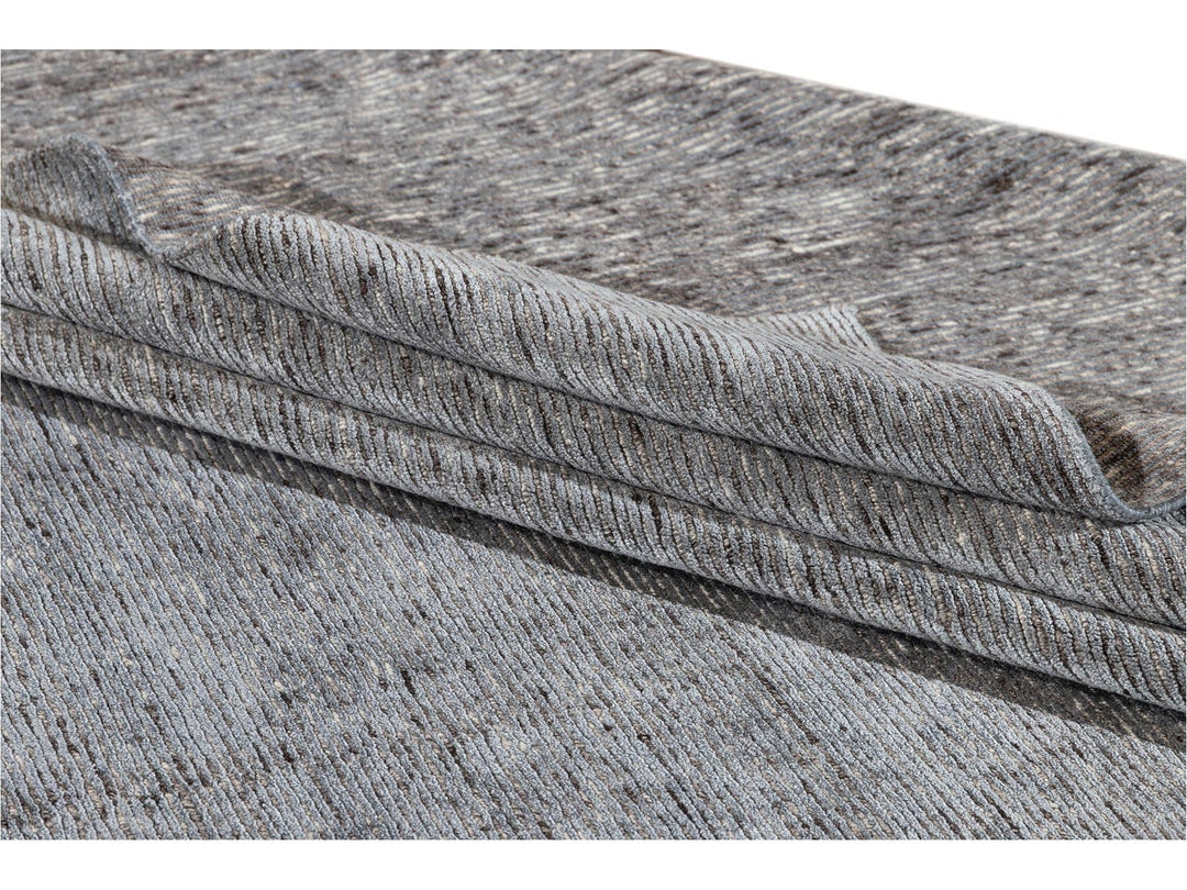 Modern Bamboo & Silk Groove Rug 9 X 12