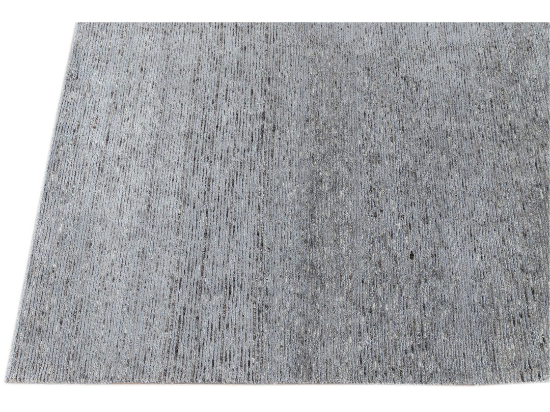 Modern Bamboo & Silk Groove Rug 9 X 12