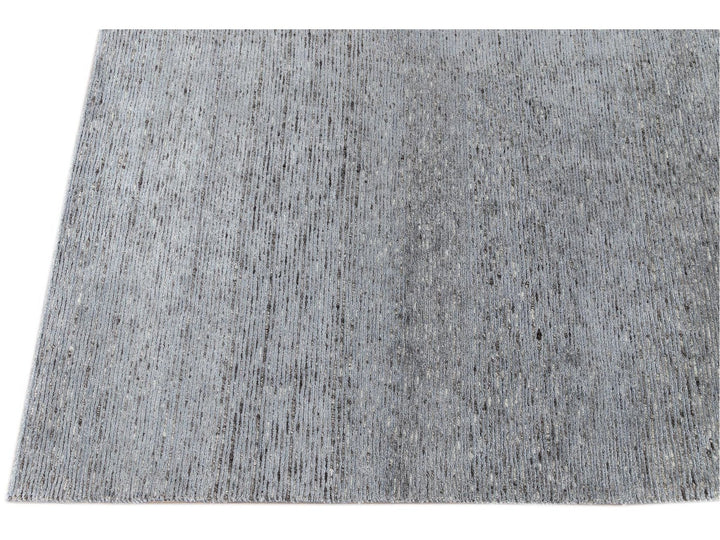 Modern Bamboo & Silk Groove Rug 9 X 12