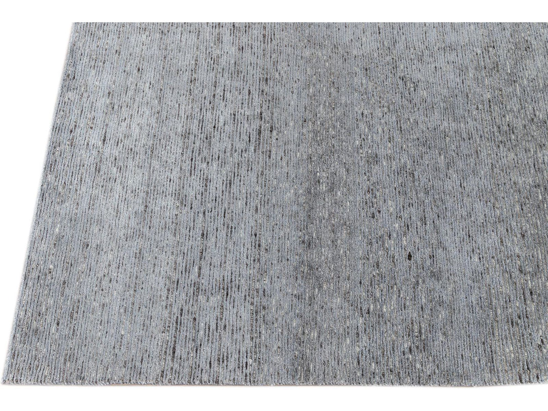 Modern Bamboo & Silk Groove Rug 9 X 12