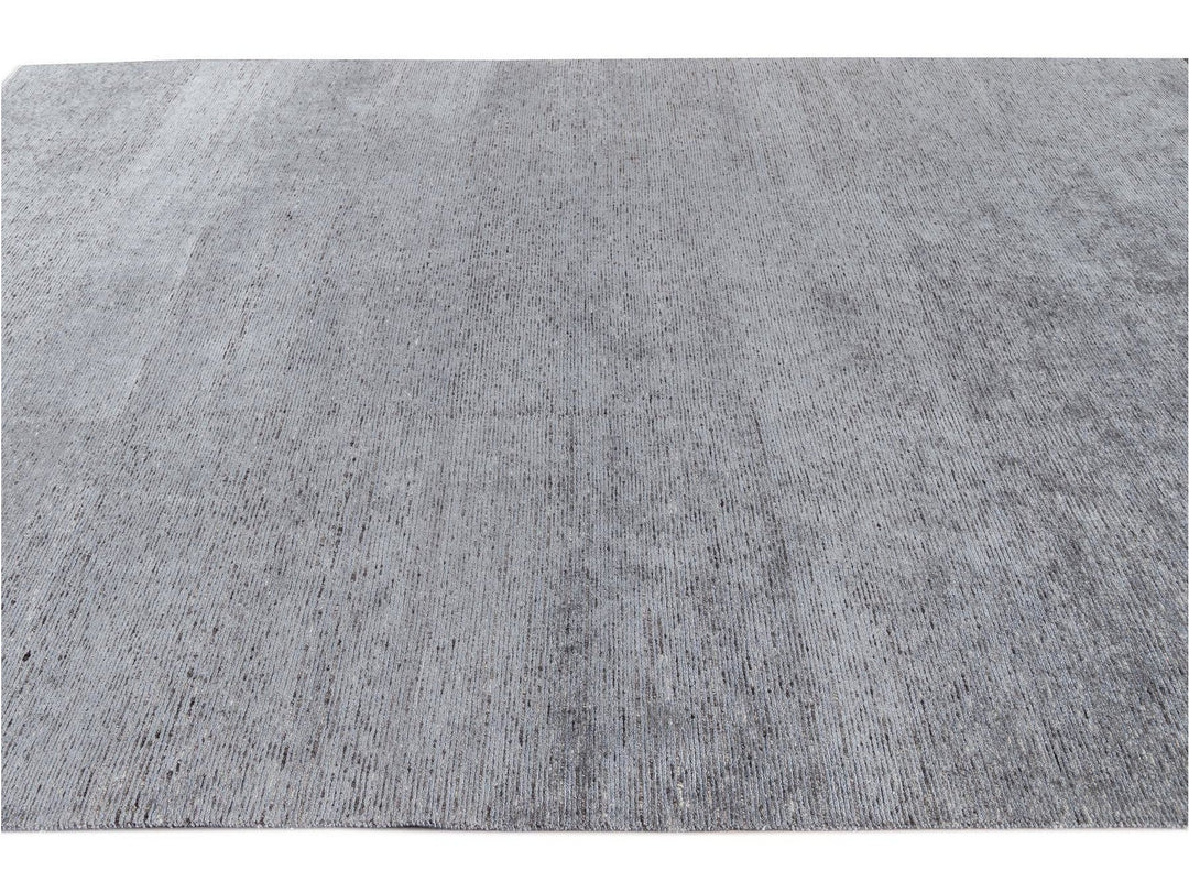 Modern Bamboo & Silk Groove Rug 9 X 12