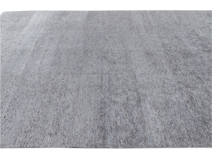 Modern Bamboo & Silk Groove Rug 9 X 12