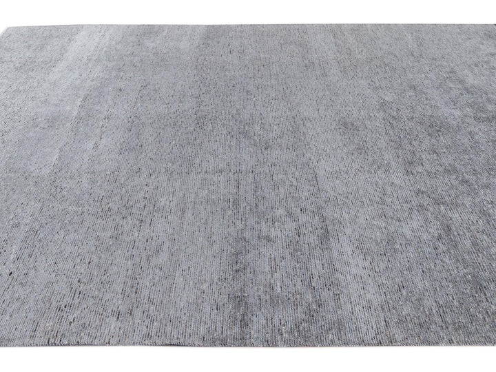 Modern Bamboo & Silk Groove Rug 9 X 12