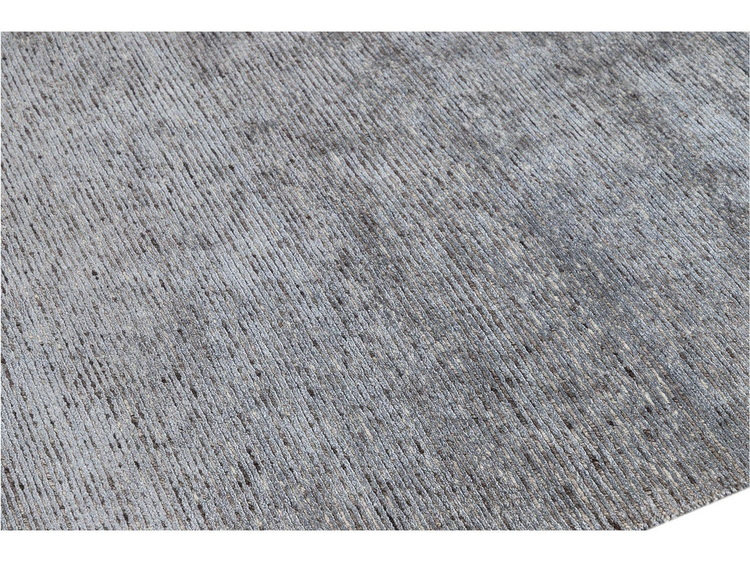 Modern Bamboo & Silk Groove Rug 9 X 12