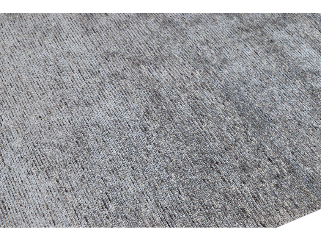 Modern Bamboo & Silk Groove Rug 9 X 12