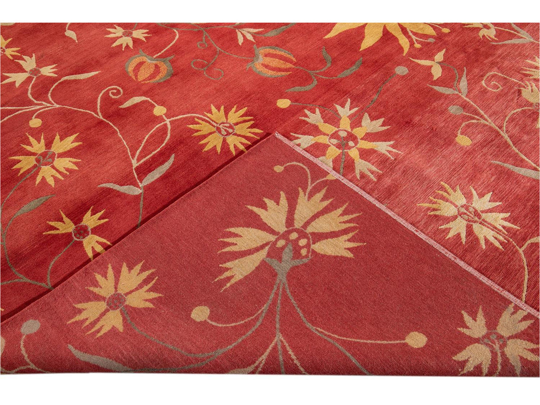 21st Century Modern Tibetan Wool Rug 13 X 14