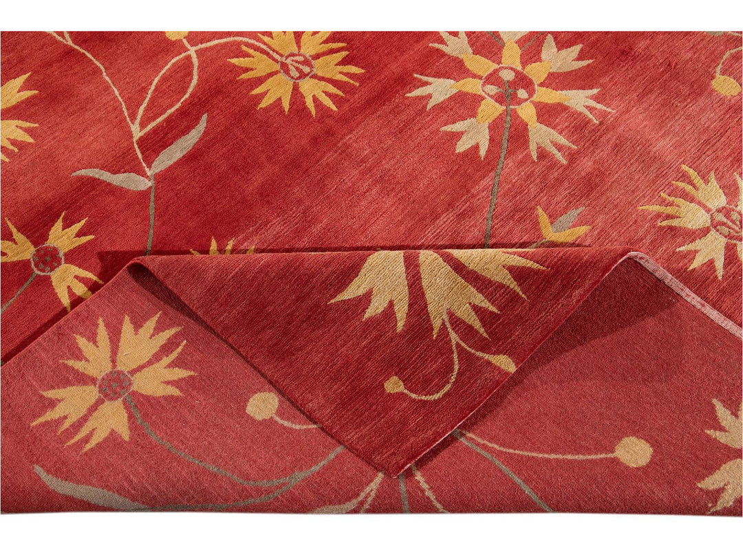 21st Century Modern Tibetan Wool Rug 13 X 14