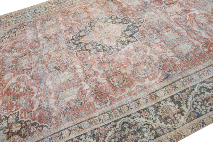 Vintage Mahal Wool Rug 11 X 15