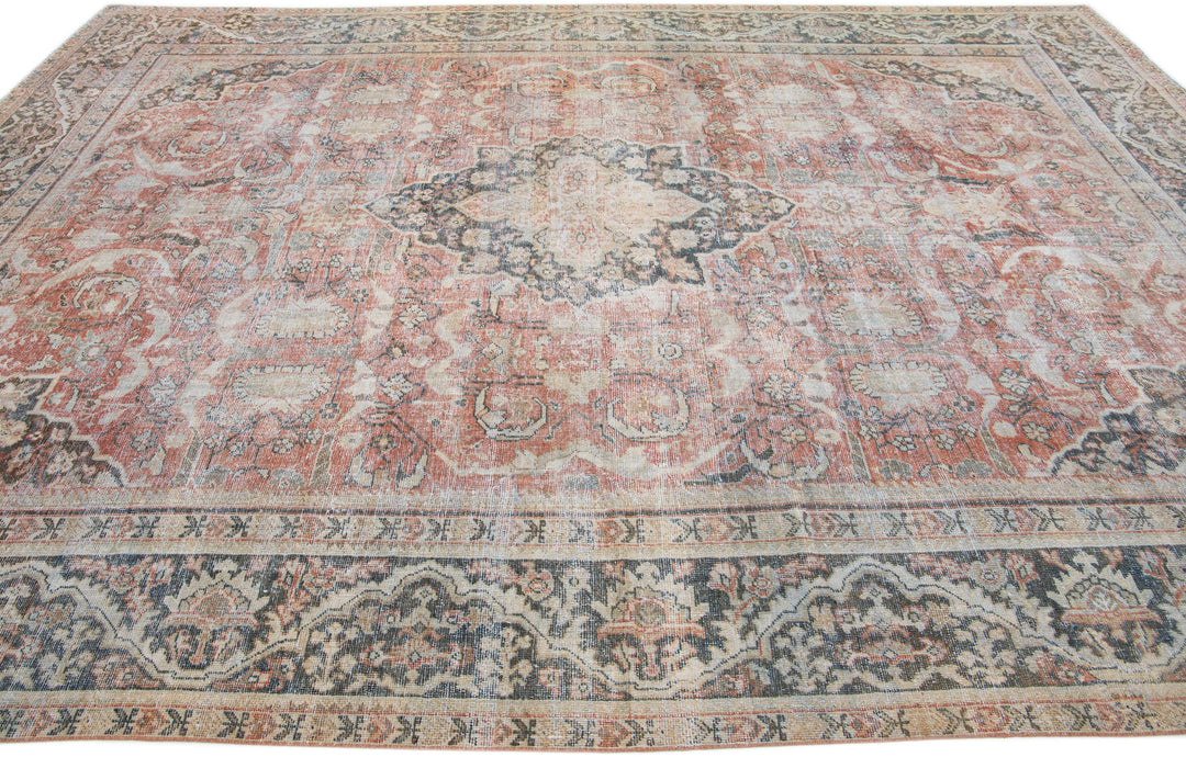 Vintage Mahal Wool Rug 11 X 15