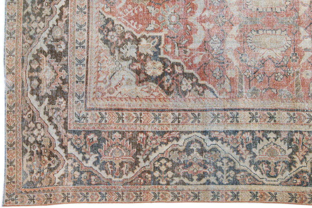 Vintage Mahal Wool Rug 11 X 15