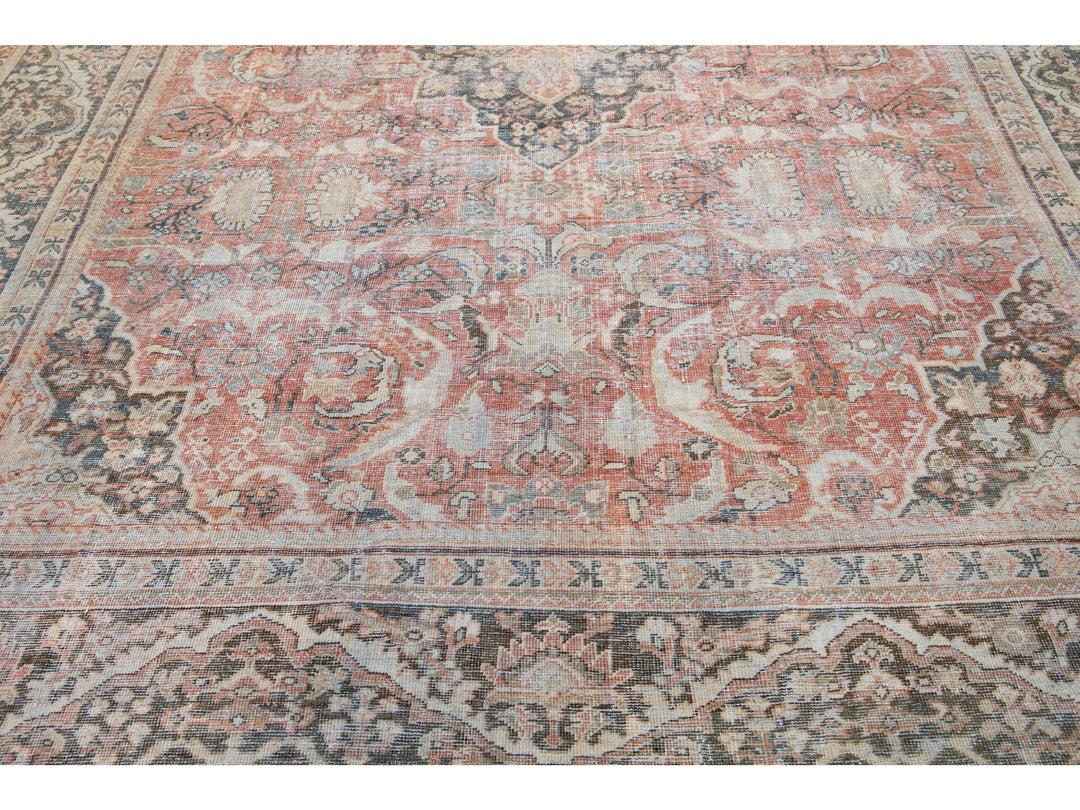 Vintage Mahal Wool Rug 11 X 15