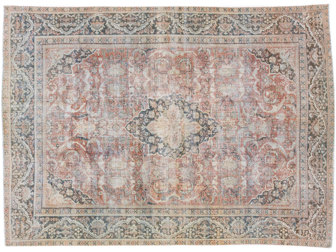 Vintage Mahal Wool Rug 11 X 15