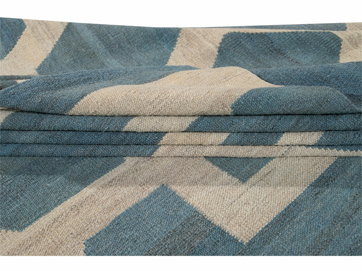 Modern Kilim Wool Rug 10 X 14