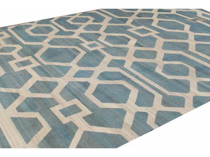 Modern Kilim Wool Rug 10 X 14