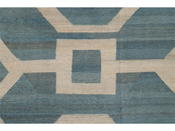Modern Kilim Wool Rug 10 X 14