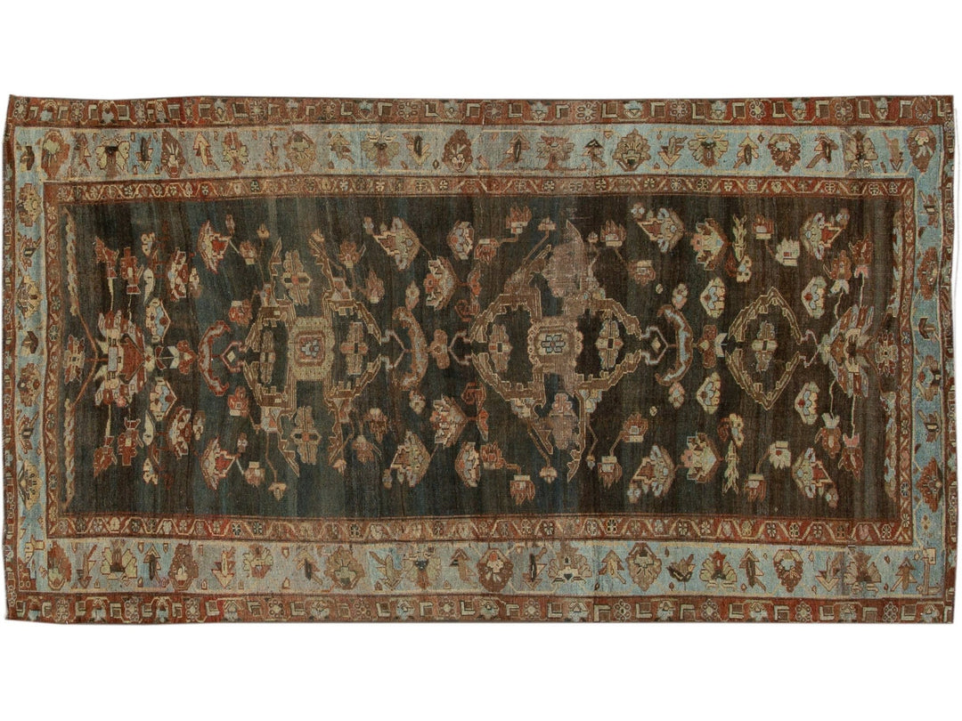Antique Bidjar Wool Runner 5 X 10