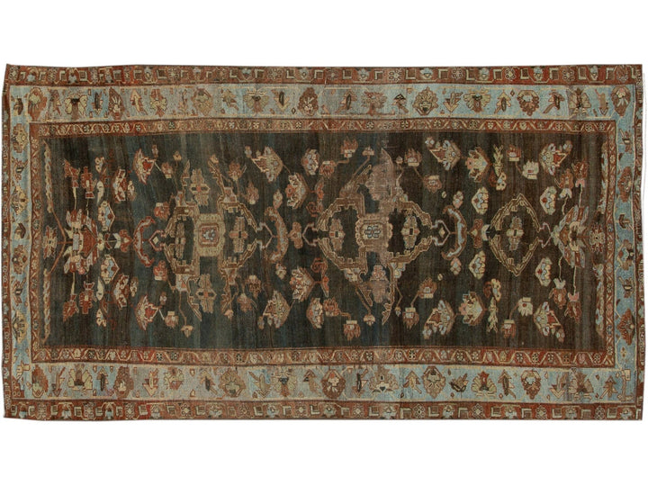 Antique Bidjar Wool Runner 5 X 10