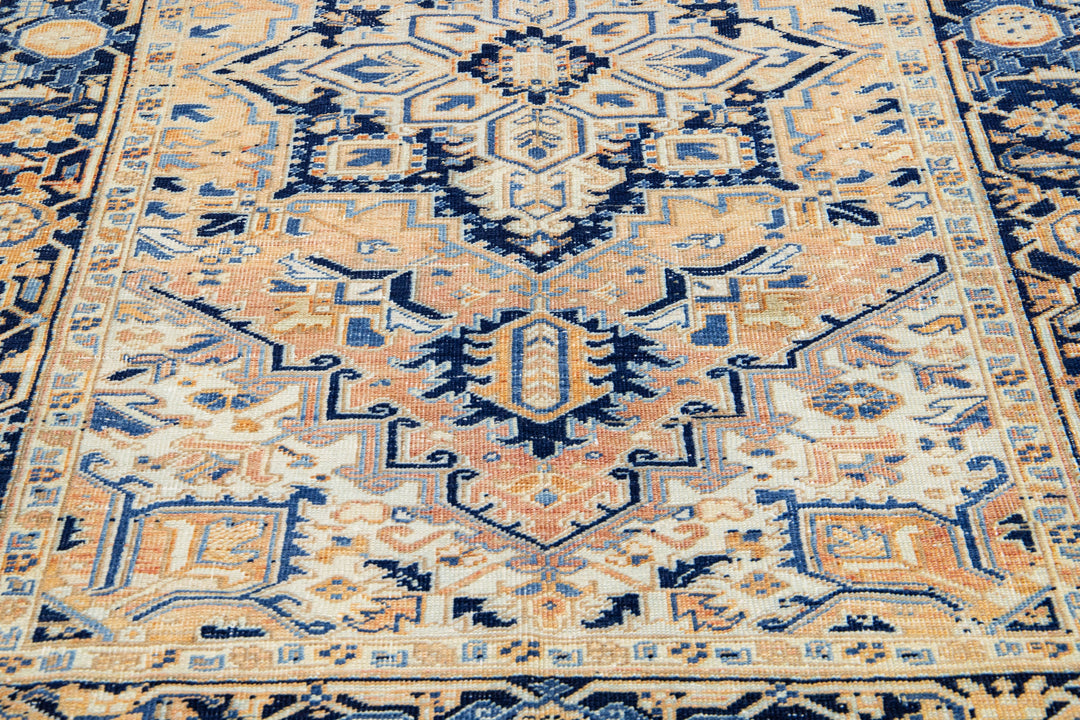 Antique Persian Heriz Wool Rug 6 X 8