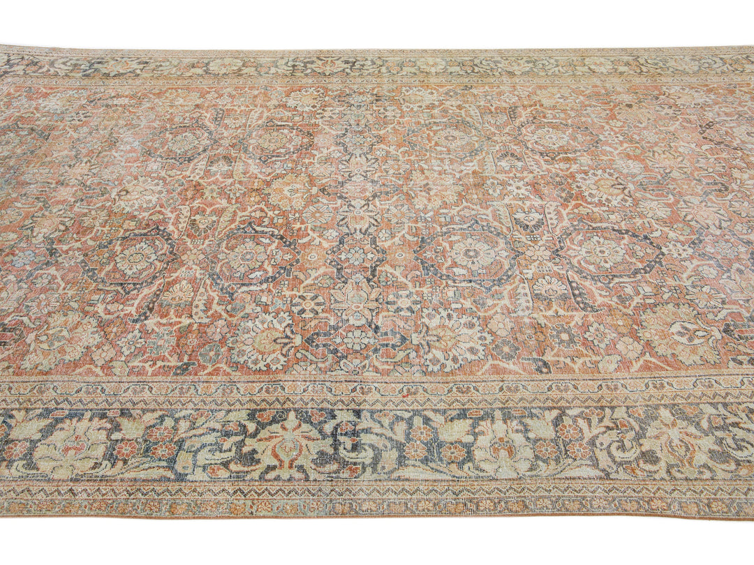 Vintage Mahal Wool Rug 10 X 17