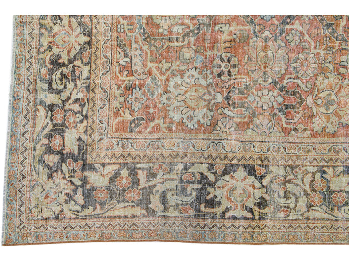 Vintage Mahal Wool Rug 10 X 17